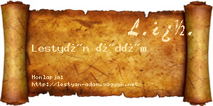 Lestyán Ádám névjegykártya