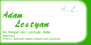 adam lestyan business card