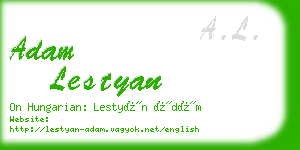 adam lestyan business card